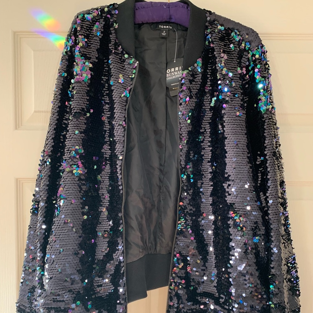 New Sequin Bomber Jacket